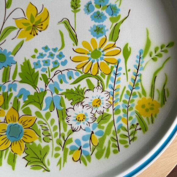 Vintage Mikasa Everfresh "Pageantry" 12-Inch Floral Serving Plate Oven & Microwa - Picture 3 of 7
